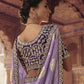 Trendy Saree Viscose Lavender Embroidered Saree