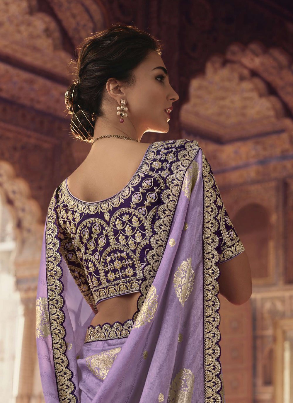 Trendy Saree Viscose Lavender Embroidered Saree