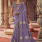 Trendy Saree Viscose Lavender Embroidered Saree