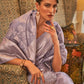 Contemporary Handloom Silk Lavender Weaving Saree