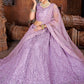 Lehenga Choli Art Silk Net Purple Embroidered Lehenga Choli