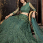 Lehenga Choli Net Green Embroidered Lehenga Choli