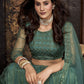 Lehenga Choli Net Green Embroidered Lehenga Choli