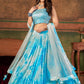 Lehenga Choli Pure Georgette Aqua Blue Embroidered Lehenga Choli
