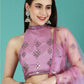 Lehenga Choli Net Lavender Embroidered Lehenga Choli