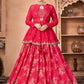 Lehenga Choli Chinon Pink Embroidered Lehenga Choli