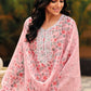Salwar Suit Linen Pink Embroidered Salwar Kameez