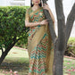 Casual Linen Beige Digital Print Saree