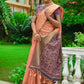 Contemporary Linen Peach Woven Saree