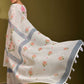 Classic Linen White Print Saree