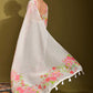 Trendy Saree Linen White Print Saree