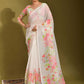 Trendy Saree Linen White Print Saree