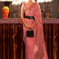 Trendy Saree Linen Pink Weaving Saree