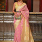 Trendy Saree Linen Pink Weaving Saree
