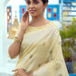 Classic Linen Tissue Yellow Woven Saree