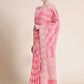 Classic Cotton Lucknowi Pink Chikankari Work Saree