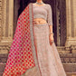 Lehenga Choli Georgette Pink Embroidered Lehenga Choli