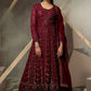 Gown Georgette Maroon Lucknowi Work Gown