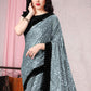 Classic Lycra Silver Floral Patch Saree