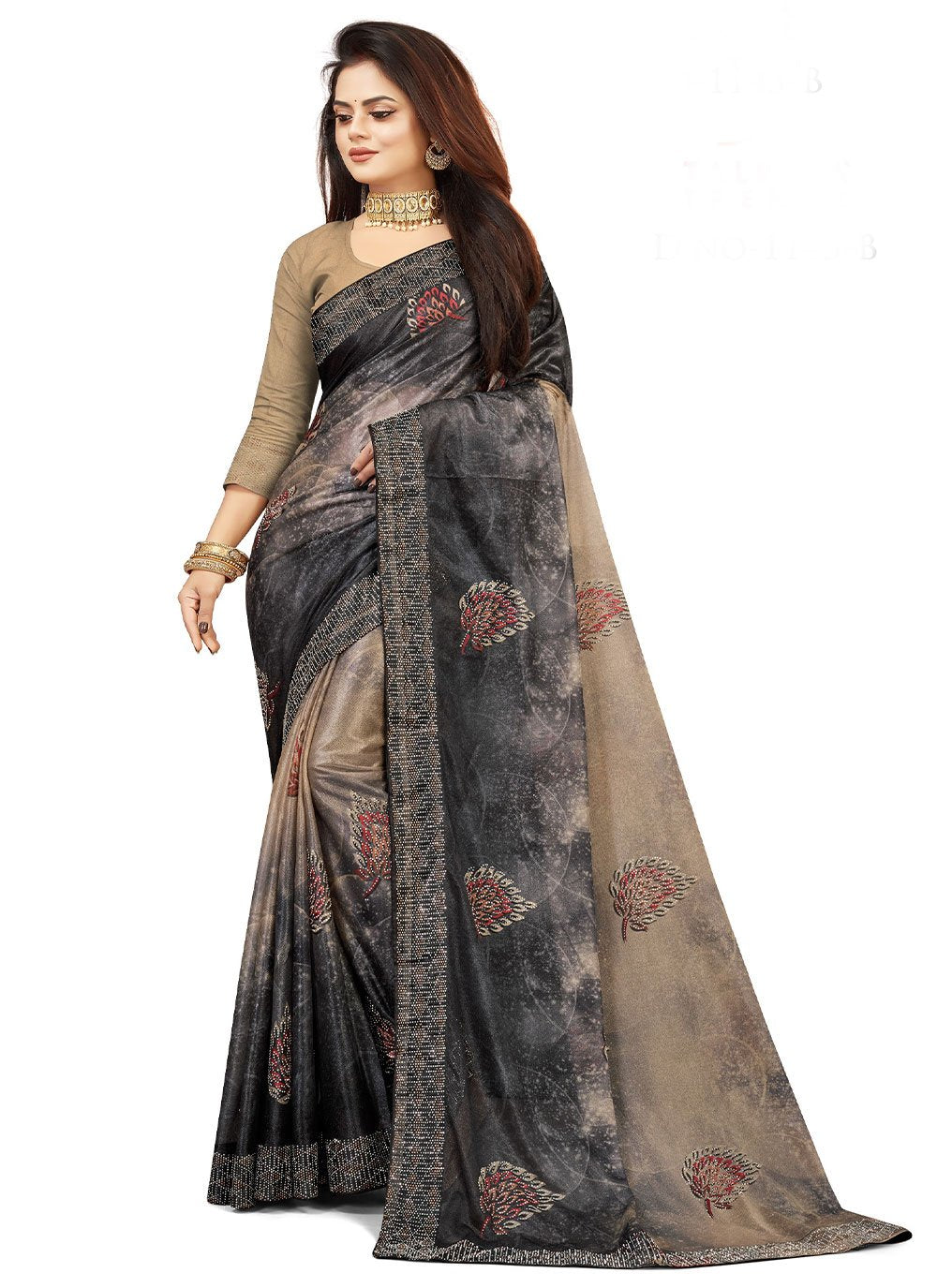 Classic Lycra Multi Colour Digital Print Saree