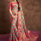 Traditional Saree Silk Magenta Teal Weaving Saree