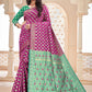 Classic Silk Magenta Woven Saree