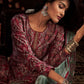 Palazzo Salwar Suit Velvet Magenta Digital Print Salwar Kameez