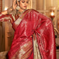 Trendy Saree Kanjivaram Silk Magenta Zari Saree
