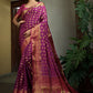 Contemporary Banarasi Silk Magenta Weaving Saree
