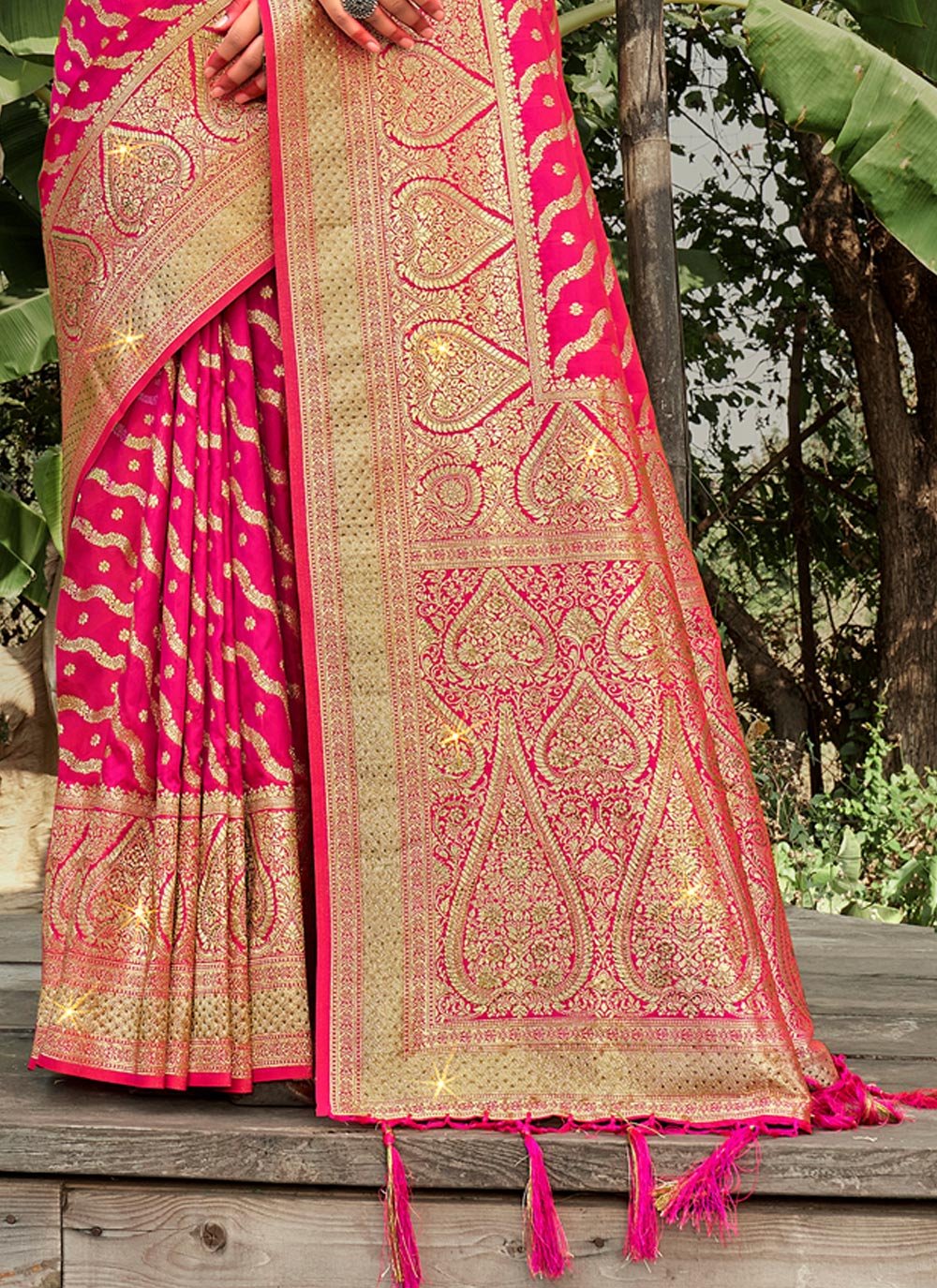 Traditional Saree Banarasi Silk Magenta Weaving Saree