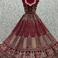 Lehenga Choli Velvet Magenta Diamond Lehenga Choli