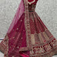 Lehenga Choli Velvet Magenta Diamond Lehenga Choli