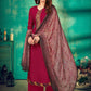 Pakistani Salwar Suit Muslin Magenta Embroidered Salwar Kameez