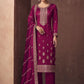 Salwar Suit Silk Magenta Embroidered Salwar Kameez