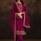 Trendy Suit Georgette Magenta Embroidered Salwar Kameez