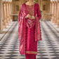 Palazzo Salwar Suit Silk Magenta Jacquard Work Salwar Kameez