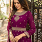 Anarkali Suit Faux Georgette Magenta Embroidered Salwar Kameez