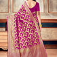 Contemporary Silk Magenta Weaving Saree