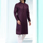 Kurta Pyjama Silk Magenta Fancy Work Mens