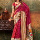 Designer Pure Silk Magenta Weaving Saree