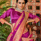 Trendy Saree Satin Silk Magenta Weaving Saree