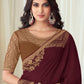 Classic Silk Maroon Embroidered Saree