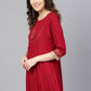 Casual Kurti Rayon Viscose Maroon Print Kurtis