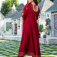 Pant Style Suit Rayon Maroon Lace Salwar Kameez