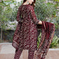 Pant Style Suit Chanderi Maroon Lace Salwar Kameez