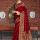 Traditional Saree Silk Maroon Patch Border Saree