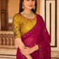 Trendy Saree Chinon Maroon Sequins Saree