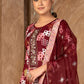 Trendy Suit Cotton Maroon Print Salwar Kameez