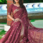 Designer Cotton Maroon Weaving Saree
