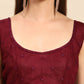 Classic Net Maroon Embroidered Saree